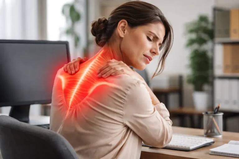 Trapèzes tendus au bureau : 8 min d’exercices sans matériel