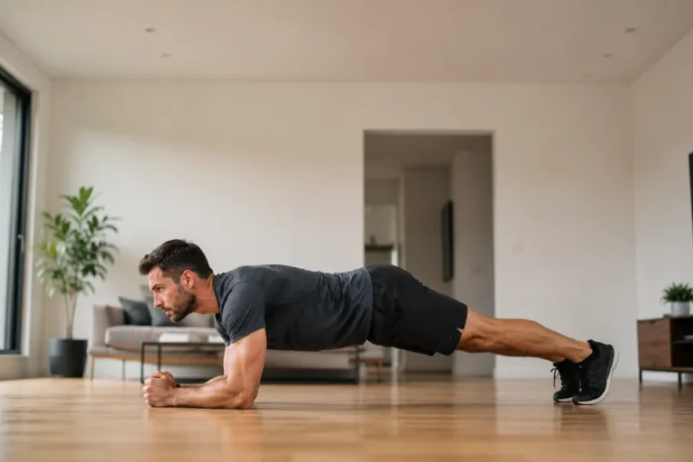 Gainage à domicile : programme efficace sans matériel avec un coach sportif