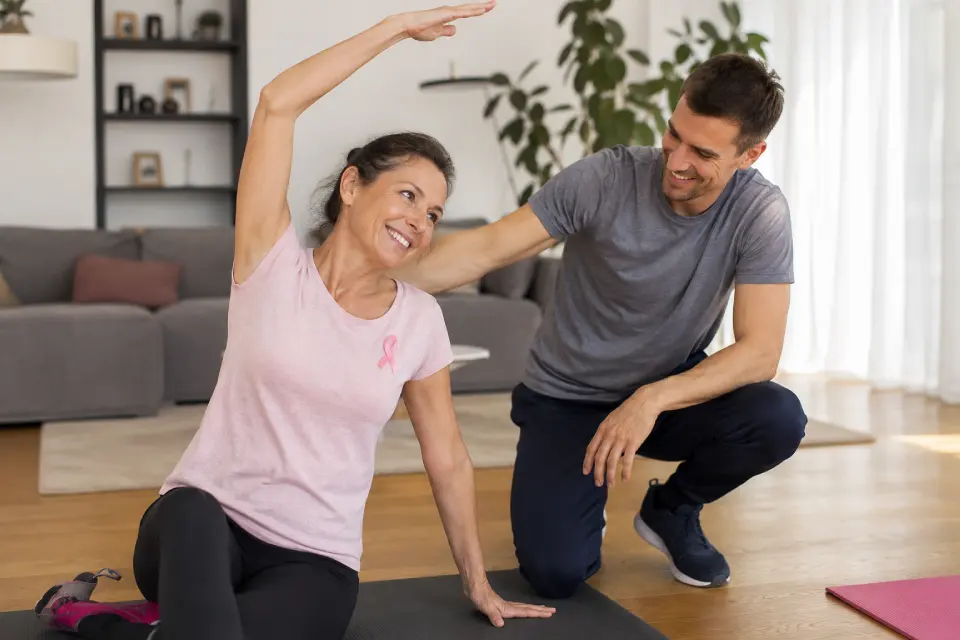 Octobre rose et sport : séance de coaching à domicile